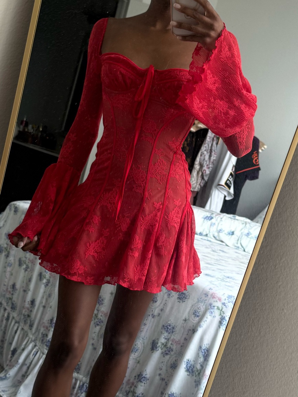 House of CB Red Analissa Mini Dress